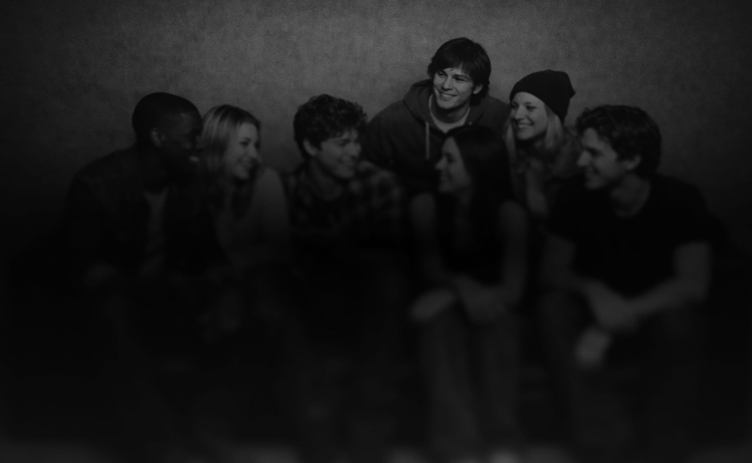 Friends connecting and socializing together